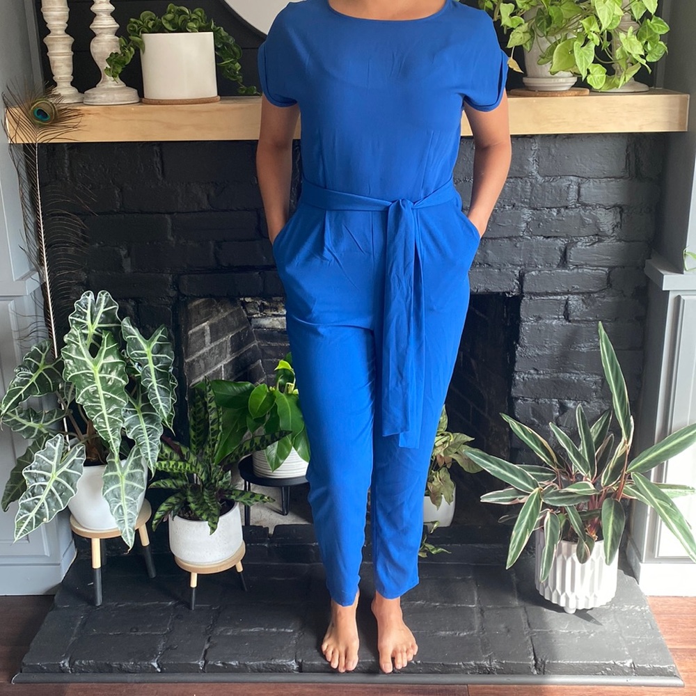 Halogen royal blue jumpsuit. NWT. Size 8.